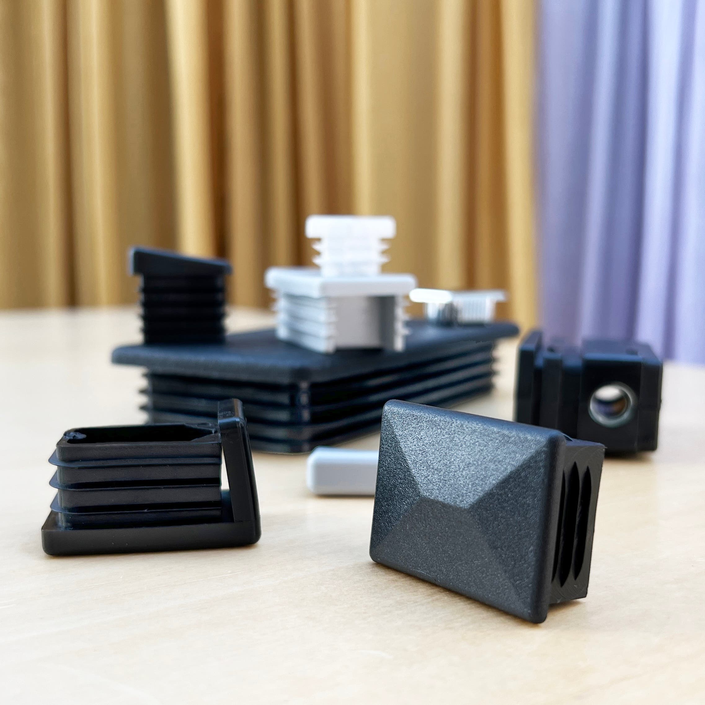 För rektangulära rör och hål