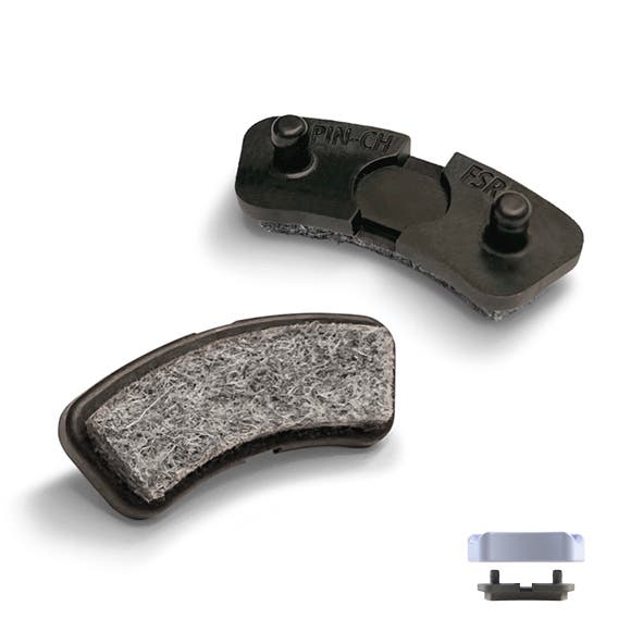 Foot part PIN-CH® Curved with felt, PIN-CHSRF